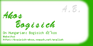 akos bogisich business card